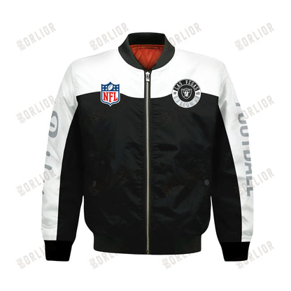 Las Vegas Raiders National Football League 2024 Face Any Weather Bomber Jacket