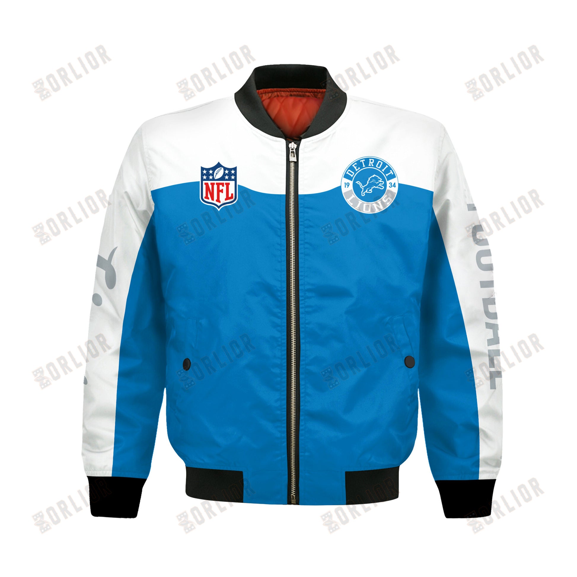 Detroit Lions National Football League 2024 Face Any Weather Bomber Jacket