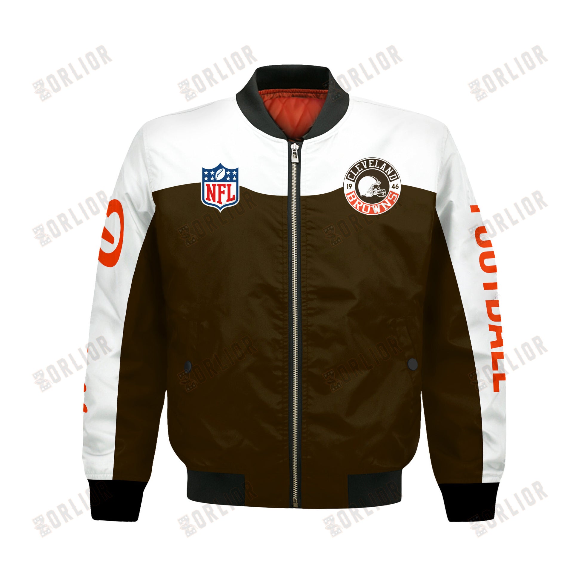 Cleveland Browns National Football League 2024 Face Any Weather Bomber Jacket