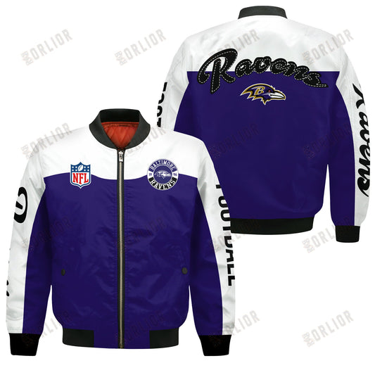Baltimore Ravens National Football League 2024 Face Any Weather Bomber Jacket