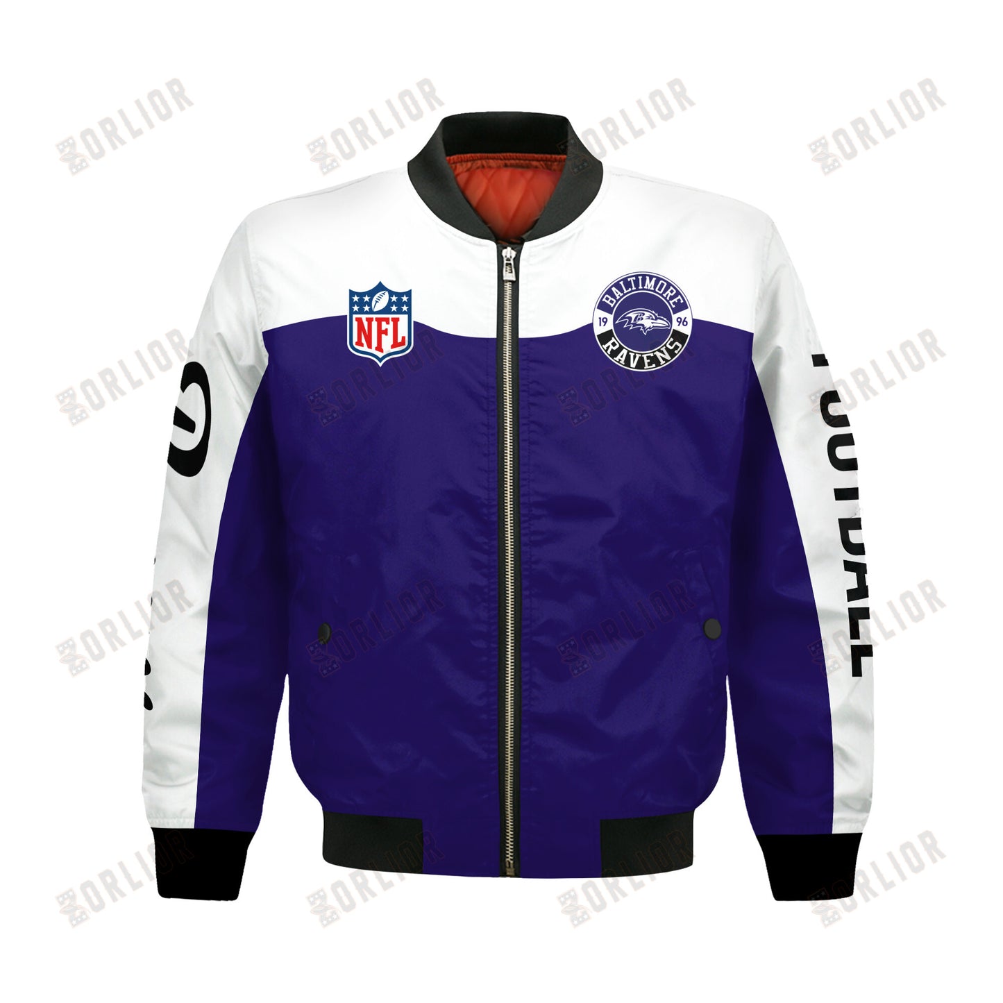 Baltimore Ravens National Football League 2024 Face Any Weather Bomber Jacket