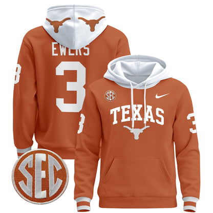 Texas Longhorns 2024 Pullover Hoodie V3 - All Stitched