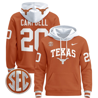 Texas Longhorns 2024 Pullover Hoodie V3 - All Stitched