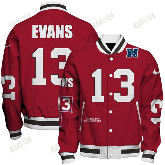 Mike Evans #13 Tampa Bay Buccaneers National Football League 2024 Unique Design Unisex Varsity Jacket