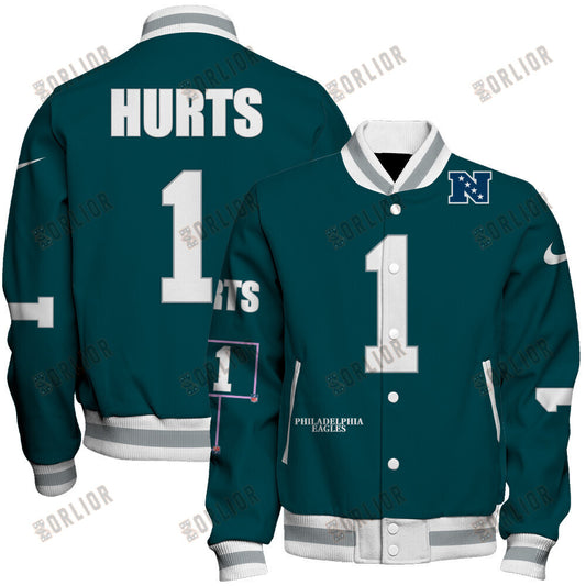 Jalen Hurts #1 Philadelphia Eagles National Football League 2024 Unique Design Unisex Varsity Jacket