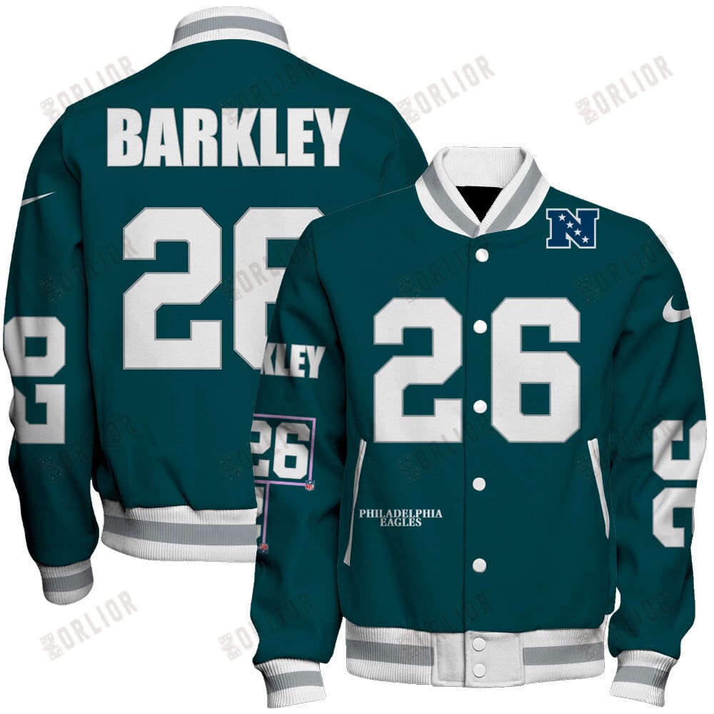 Saquon Barkley #26 Philadelphia Eagles National Football League 2024 Unique Design Unisex Varsity Jacket