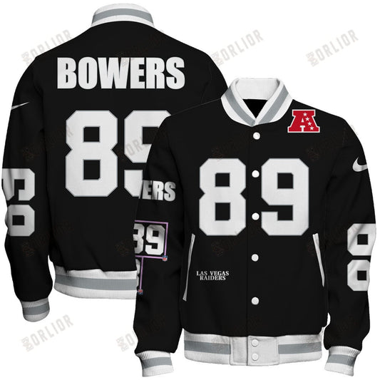 Brock Bowers #89 Las Vegas Raiders National Football League 2024 Unique Design Unisex Varsity Jacket