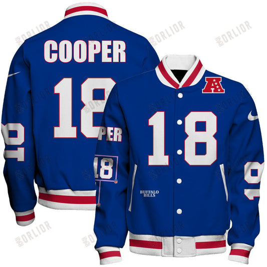 Amari Cooper #18 Buffalo Bills National Football League 2024 Unique Design Unisex Varsity Jacket