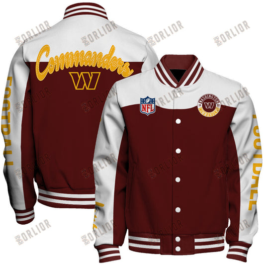 Washington Commanders National Football League 2024 Face Any Weather Unisex Varsity Jacket