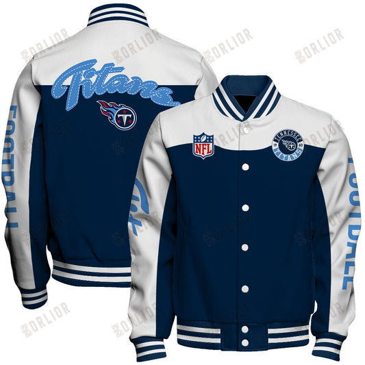 Tennessee Titans National Football League 2024 Face Any Weather Unisex Varsity Jacket