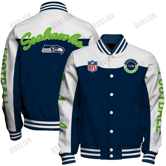 Seattle Seahawks National Football League 2024 Face Any Weather Unisex Varsity Jacket