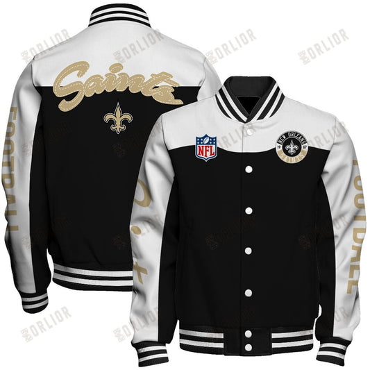 New Orleans Saints National Football League 2024 Face Any Weather Unisex Varsity Jacket