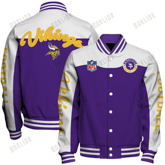 Minnesota Vikings National Football League 2024 Face Any Weather Unisex Varsity Jacket
