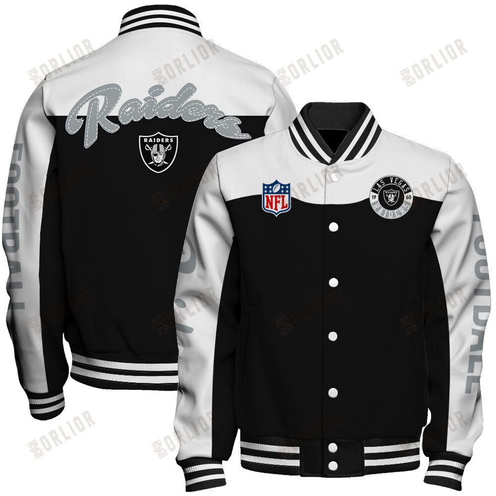 Las Vegas Raiders National Football League 2024 Face Any Weather Unisex Varsity Jacket
