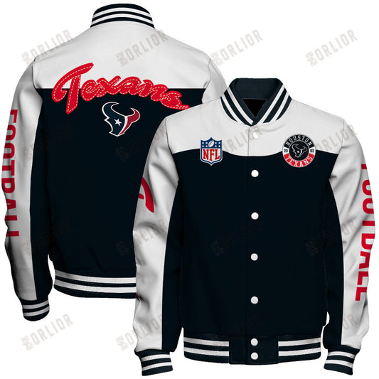 Houston Texans National Football League 2024 Face Any Weather Unisex Varsity Jacket
