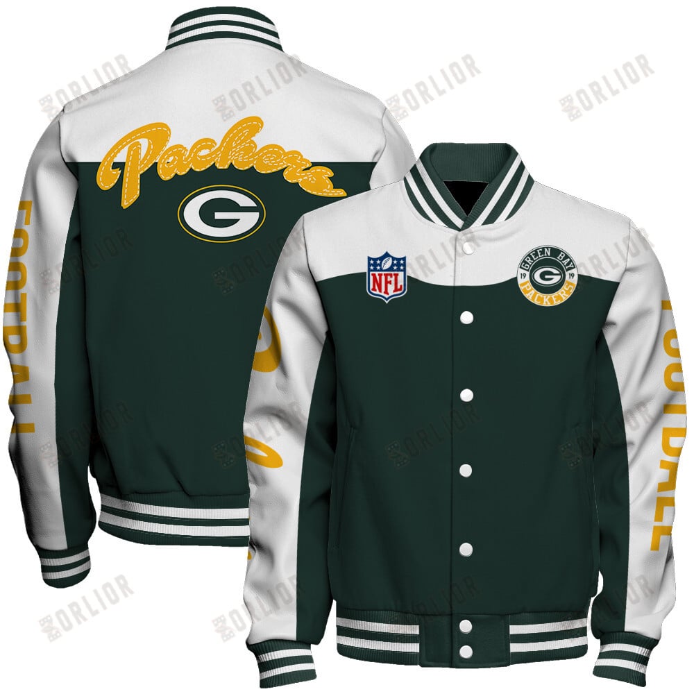 Green Bay Packers National Football League 2024 Face Any Weather Unisex Varsity Jacket