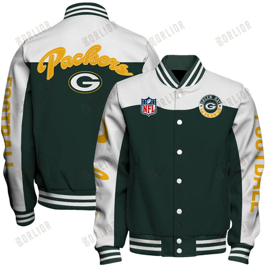 Green Bay Packers National Football League 2024 Face Any Weather Unisex Varsity Jacket