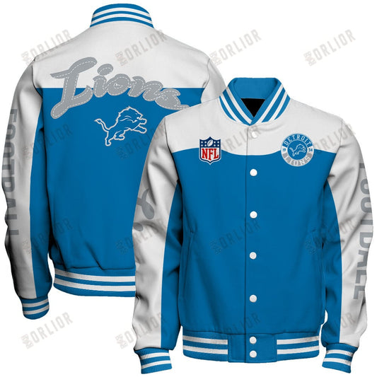 Detroit Lions National Football League 2024 Face Any Weather Unisex Varsity Jacket