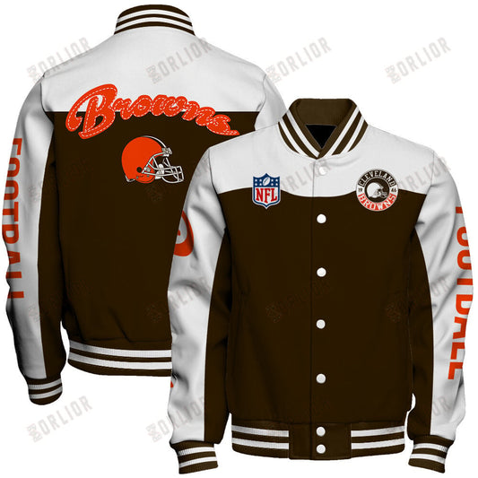 Cleveland Browns National Football League 2024 Face Any Weather Unisex Varsity Jacket