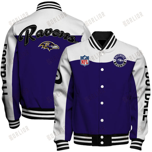 Baltimore Ravens National Football League 2024 Face Any Weather Unisex Varsity Jacket