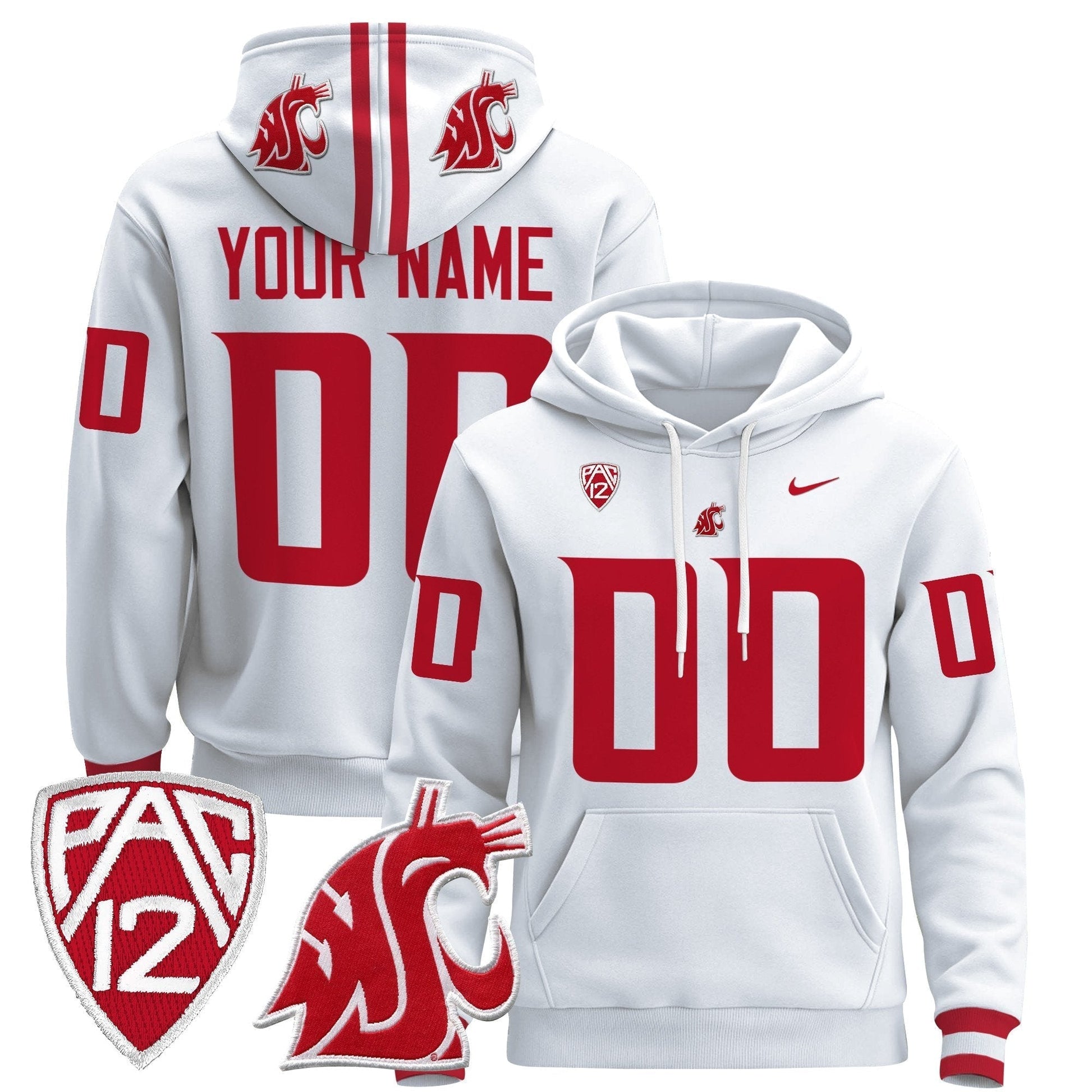 Washington State Cougars 2024 Custom Pullover Hoodie