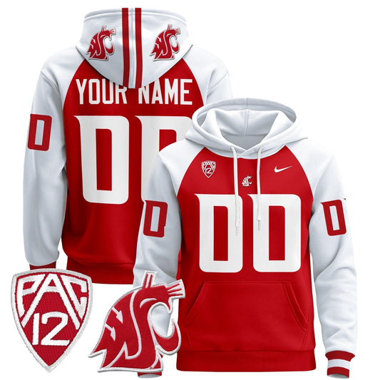 Washington State Cougars 2024 Custom Pullover Hoodie