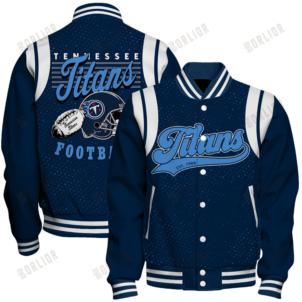 Tennessee Titans National Football League 2024 Make Your Mark Unisex Varsity Jacket