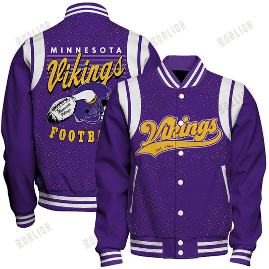 Minnesota Vikings National Football League 2024 Make Your Mark Unisex Varsity Jacket