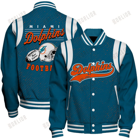 Miami Dolphins National Football League 2024 Make Your Mark Unisex Varsity Jacket