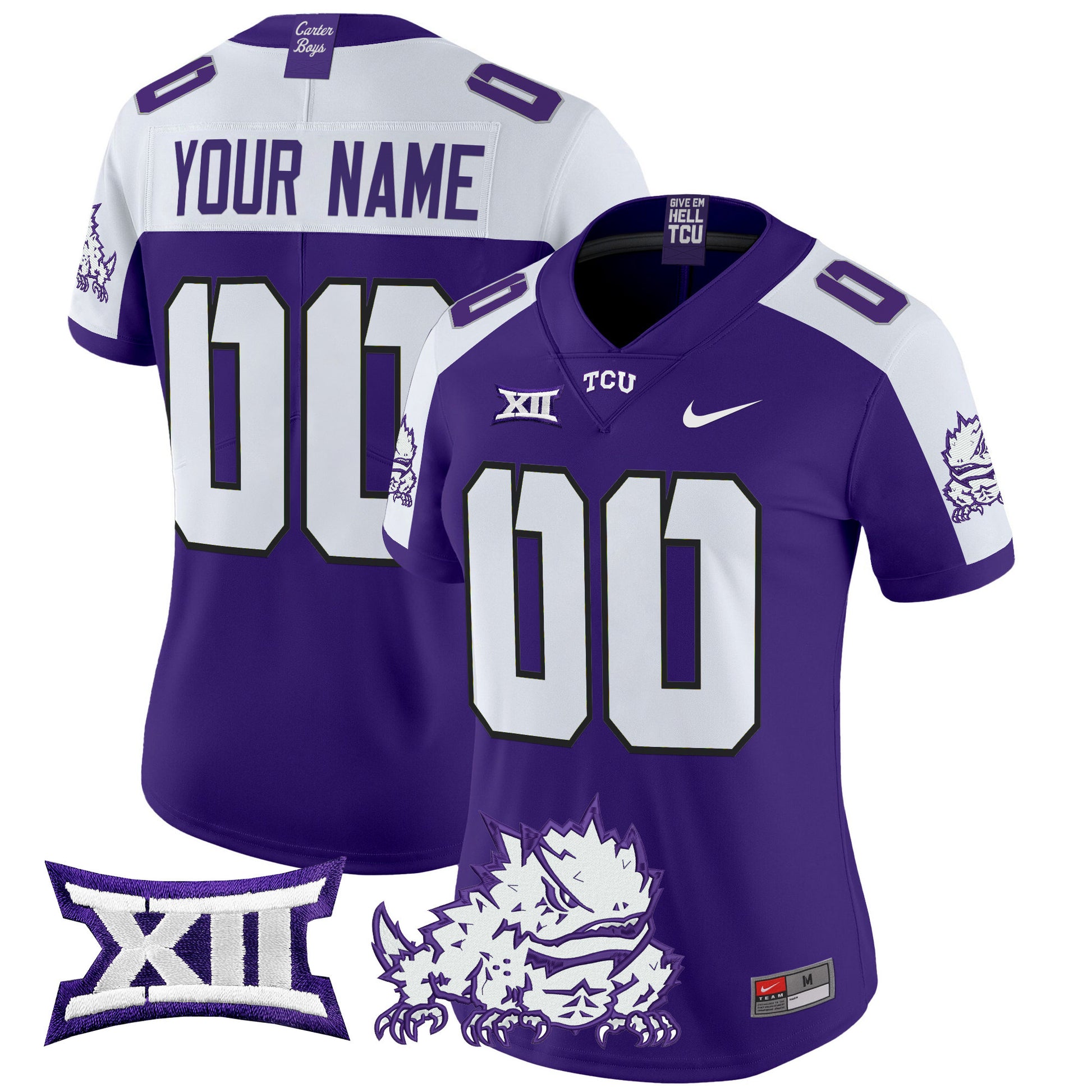 TCU Horned Frogs 2025 Vapor Limited Custom Jersey - All stitched