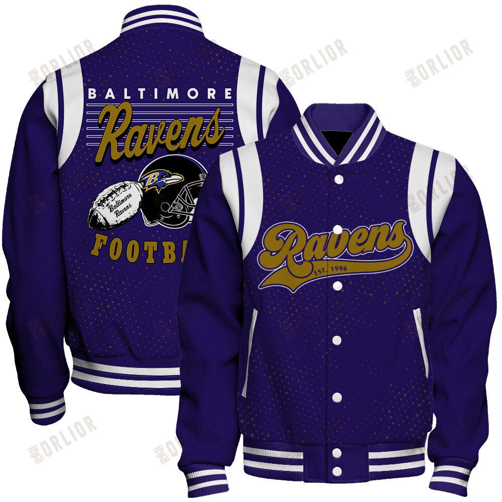 Baltimore Ravens National Football League 2024 Make Your Mark Unisex Varsity Jacket