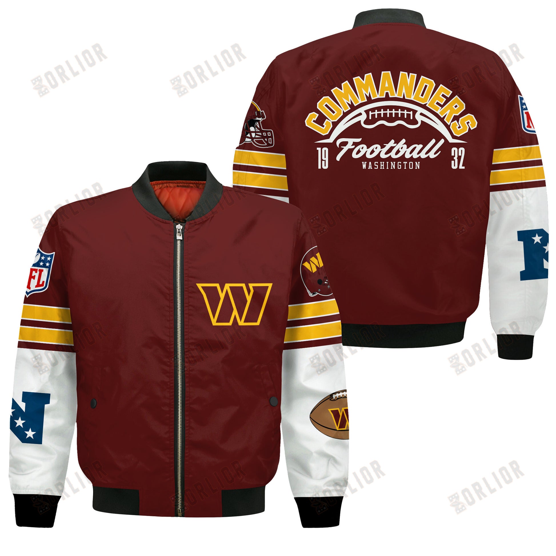 Washington Commanders National Football League 2024 Feel The Power Bomber Jacket