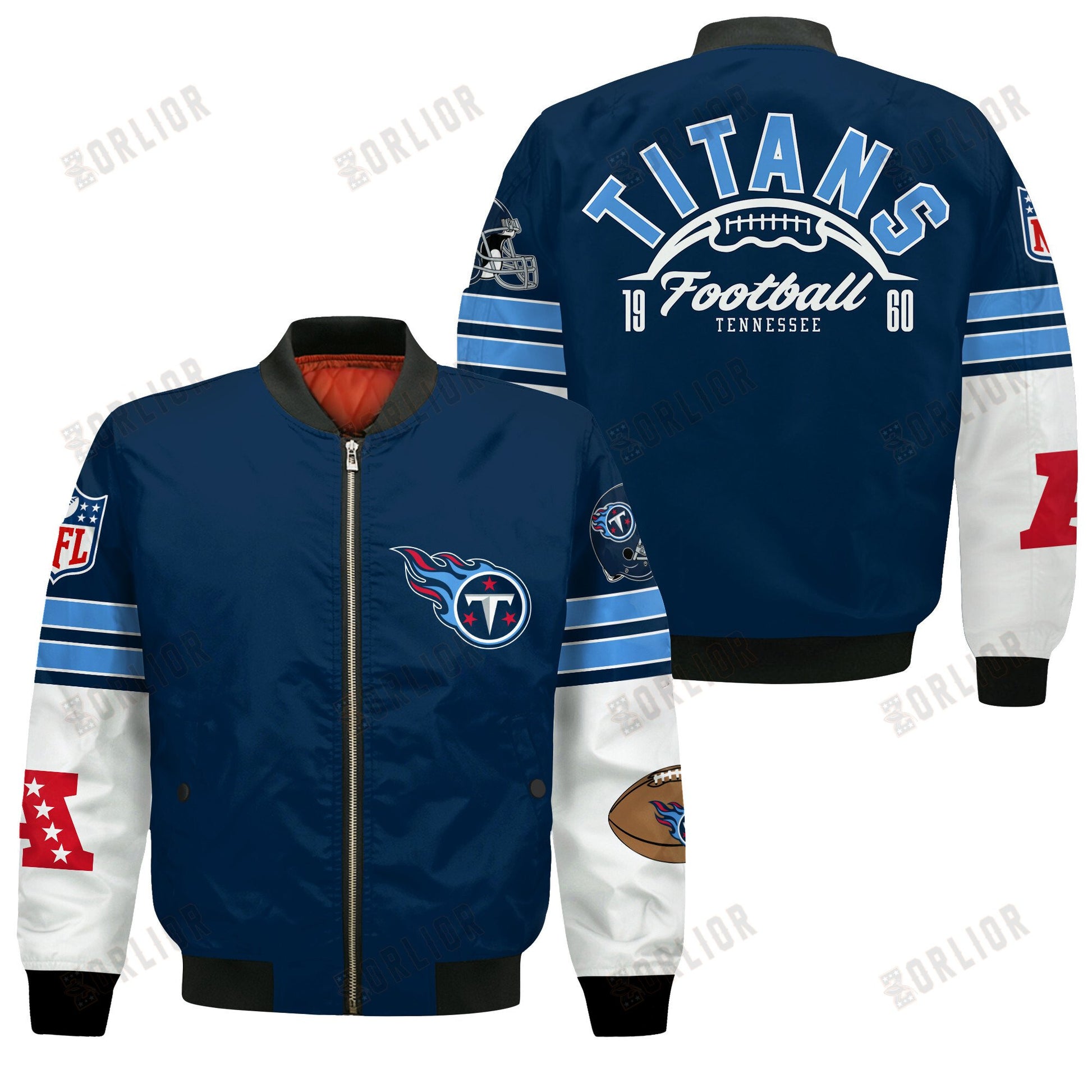 Tennessee Titans National Football League 2024 Feel The Power Bomber Jacket