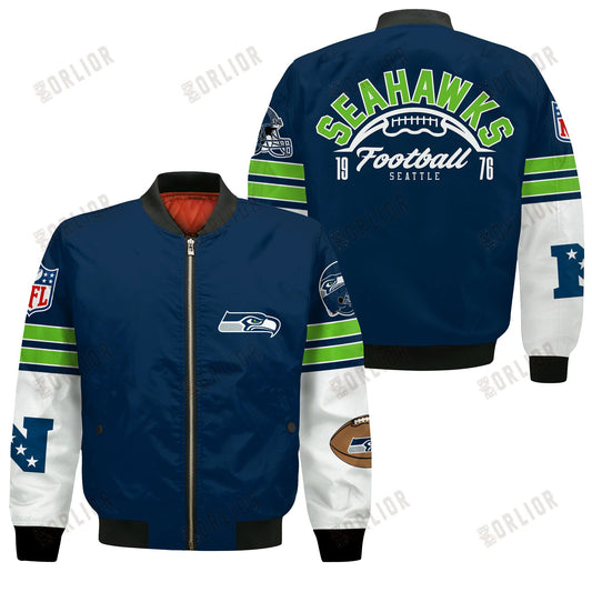 Seattle Seahawks National Football League 2024 Feel The Power Bomber Jacket