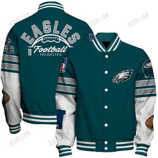 Philadelphia Eagles National Football League 2024 Feel The Power Unisex Varsity Jacket