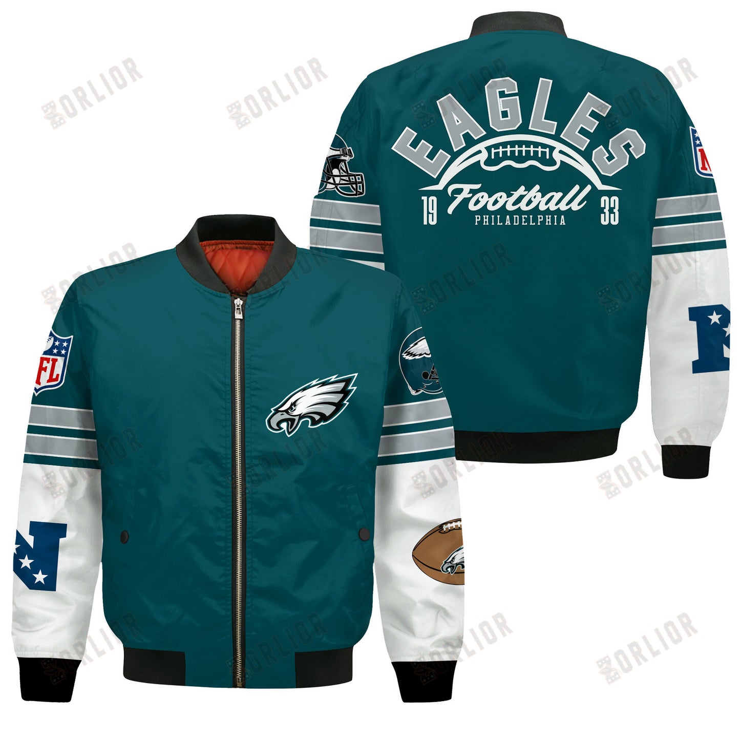 Philadelphia Eagles National Football League 2024 Feel The Power Bomber Jacket