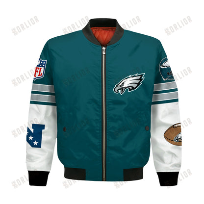 Philadelphia Eagles National Football League 2024 Feel The Power Bomber Jacket