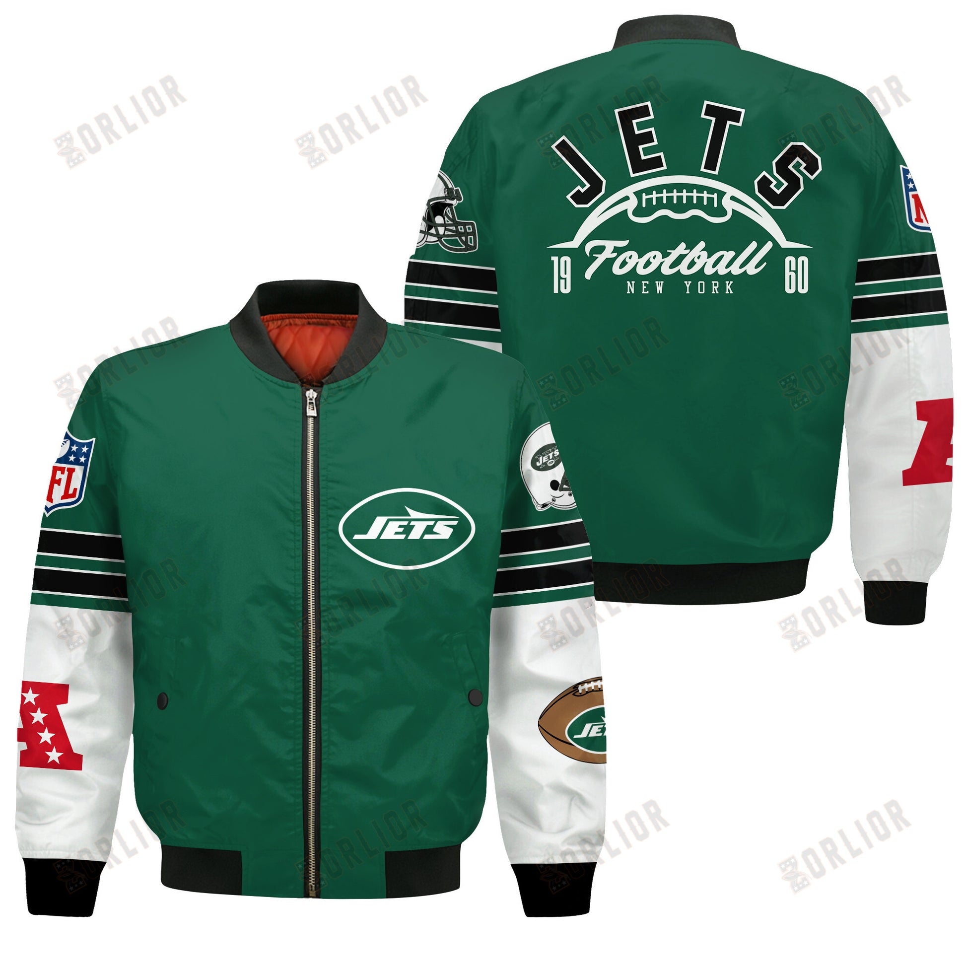 New York Jets National Football League 2024 Feel The Power Bomber Jacket