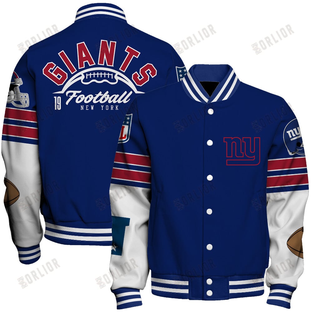 New York Giants National Football League 2024 Feel The Power Unisex Varsity Jacket