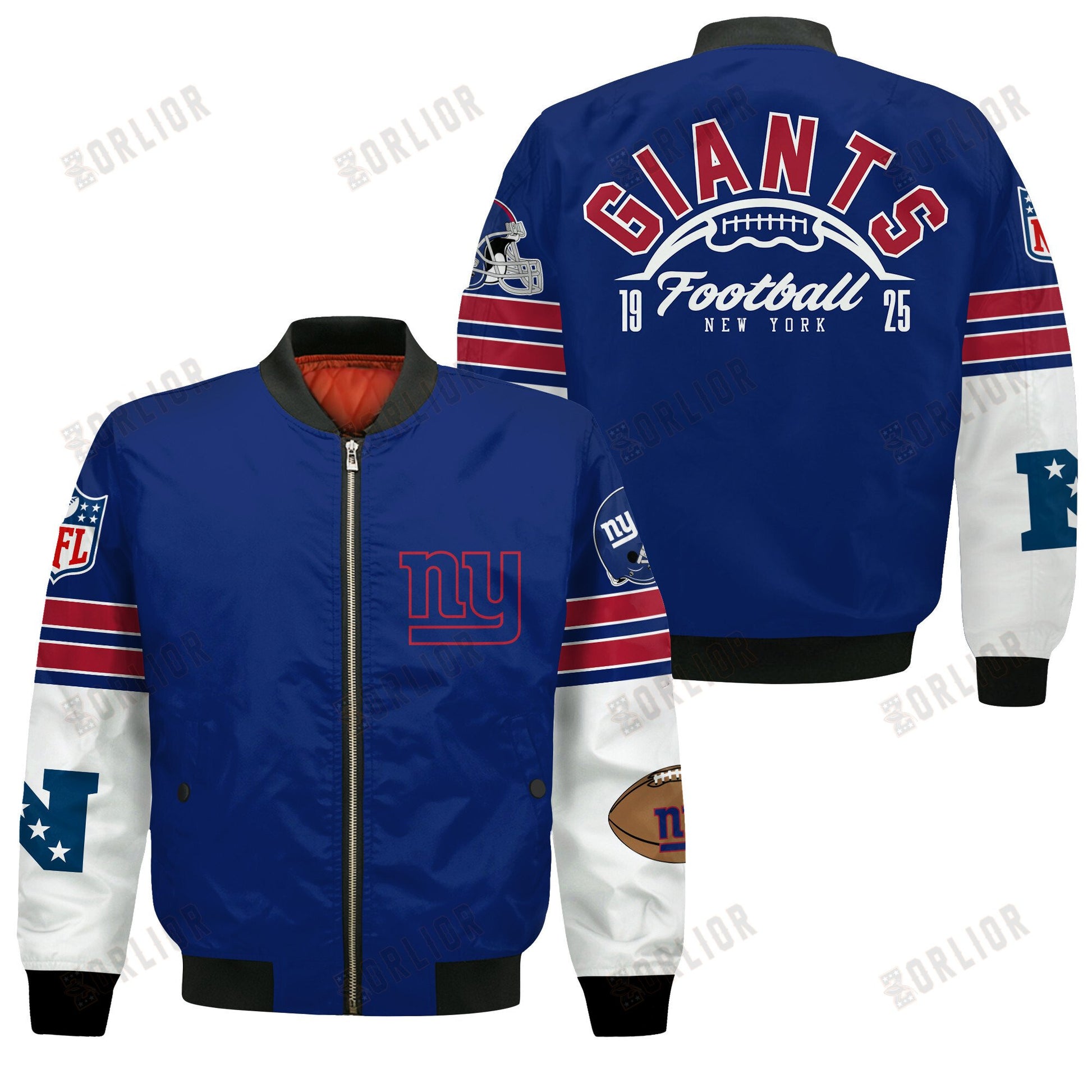 New York Giants National Football League 2024 Feel The Power Bomber Jacket