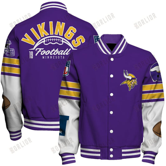 Minnesota Vikings National Football League 2024 Feel The Power Unisex Varsity Jacket
