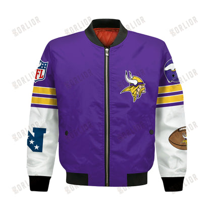 Minnesota Vikings National Football League 2024 Feel The Power Bomber Jacket