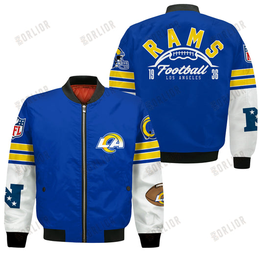 Los Angeles Rams National Football League 2024 Feel The Power Bomber Jacket