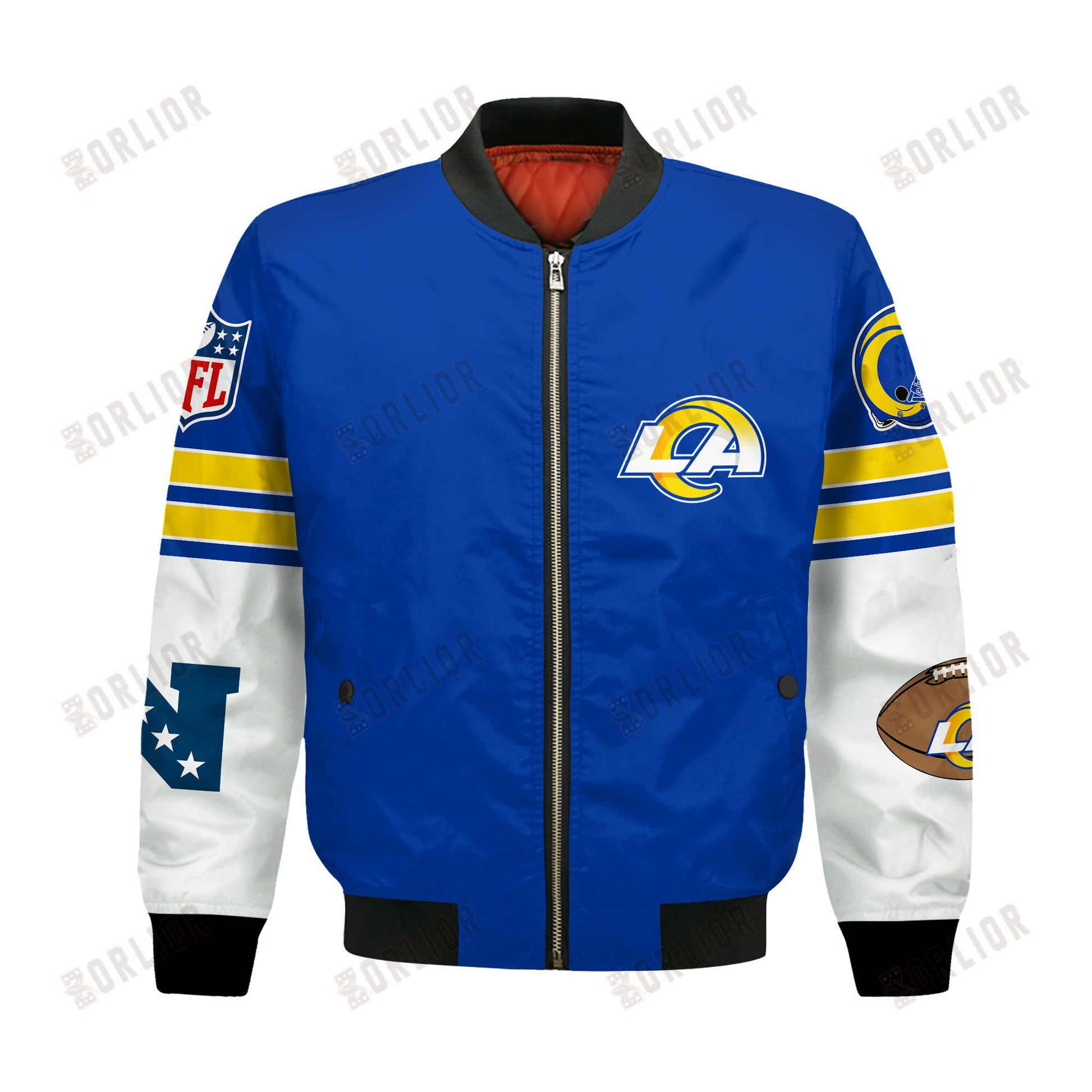 Los Angeles Rams National Football League 2024 Feel The Power Bomber Jacket