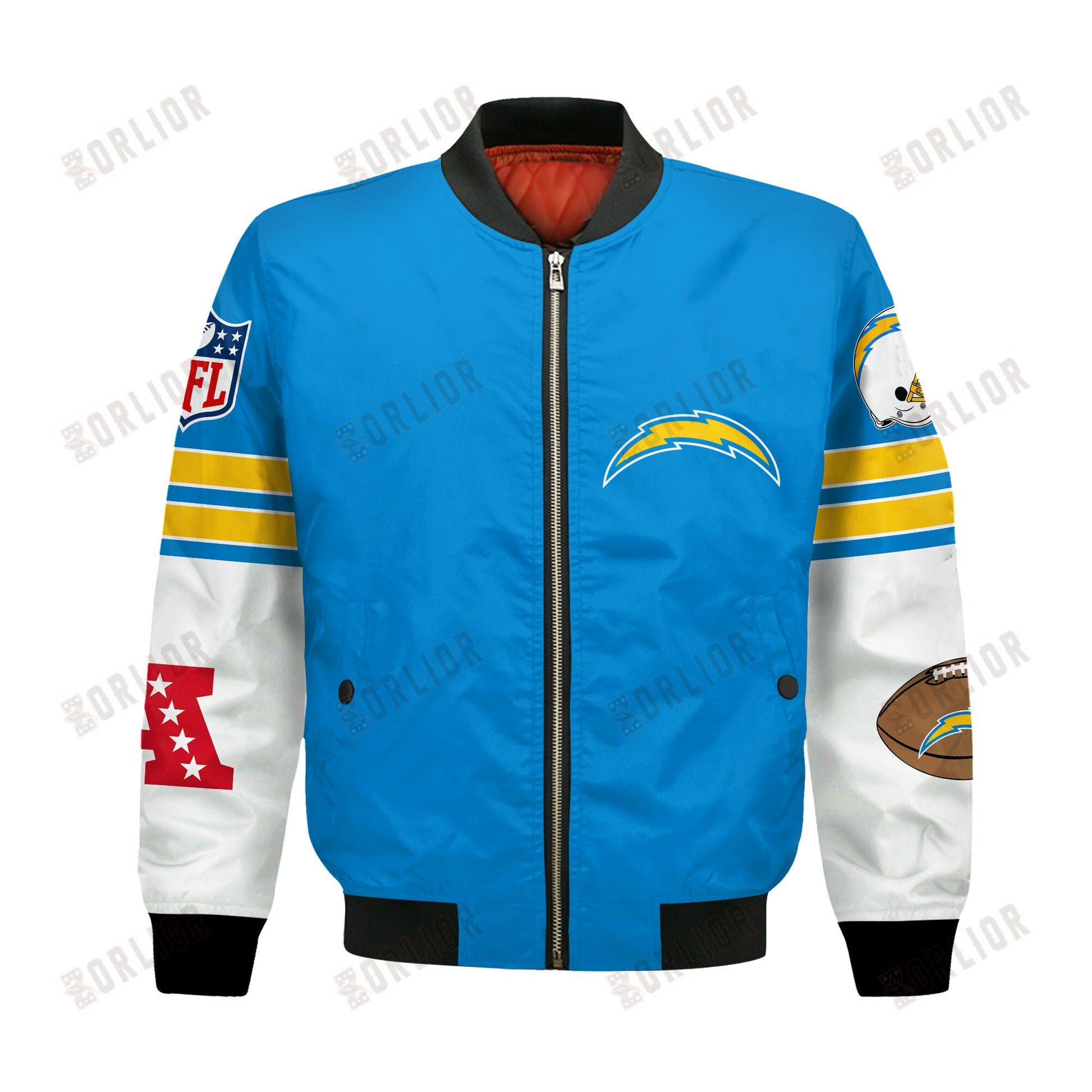 Los Angeles Chargers National Football League 2024 Feel The Power Bomber Jacket