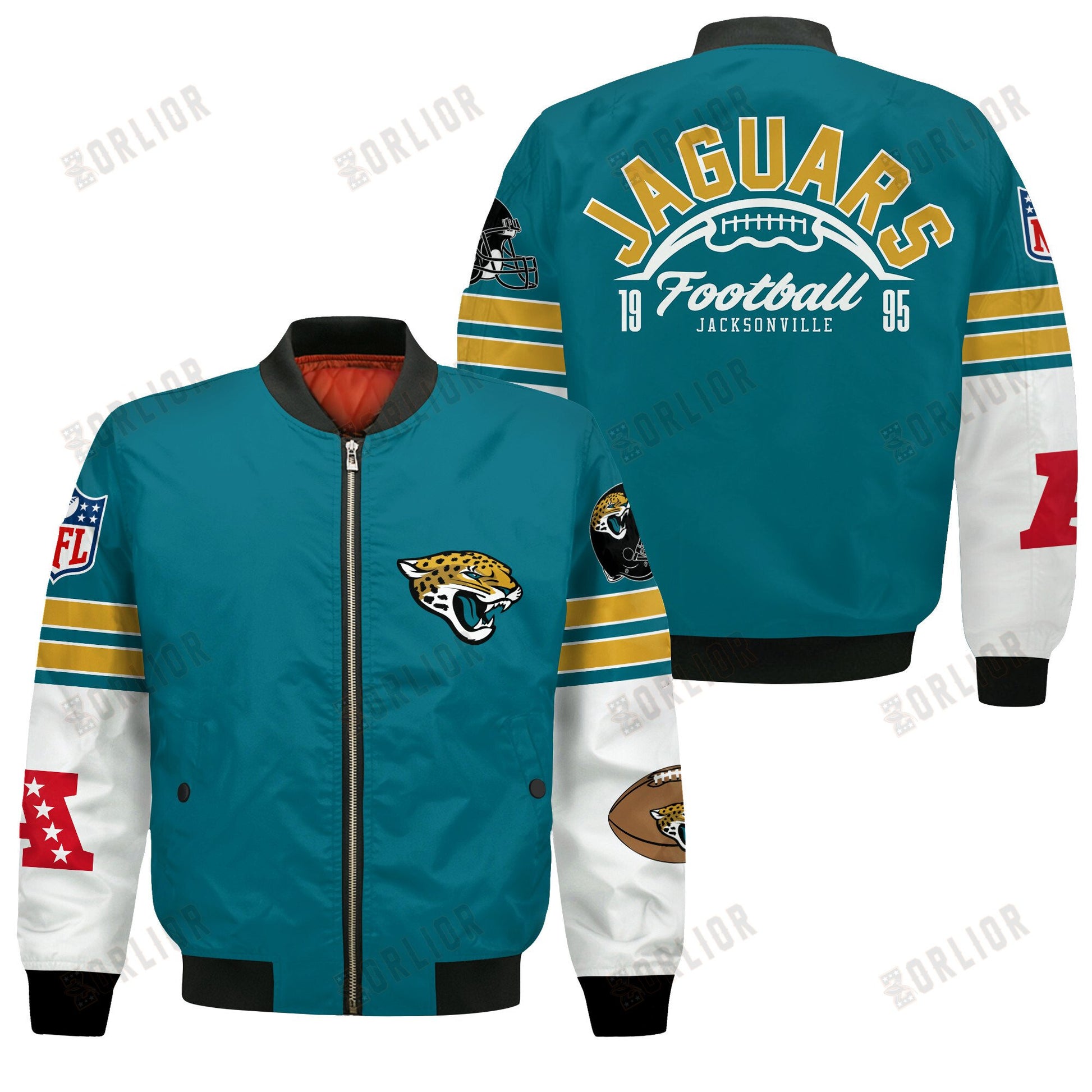 Jacksonville Jaguars National Football League 2024 Feel The Power Bomber Jacket