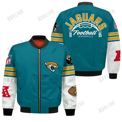Jacksonville Jaguars National Football League 2024 Feel The Power Bomber Jacket
