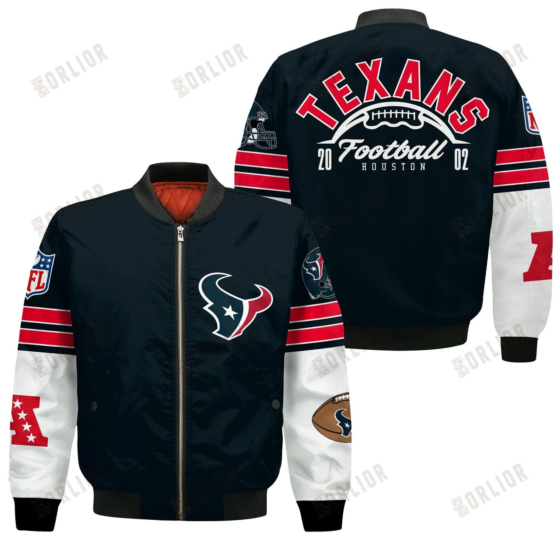 Houston Texans National Football League 2024 Feel The Power Bomber Jacket