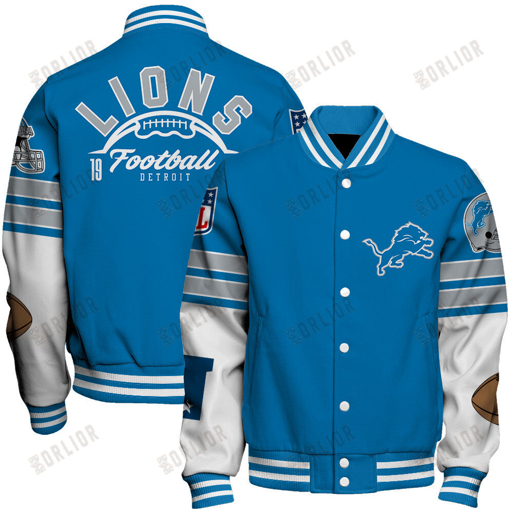 Detroit Lions National Football League 2024 Feel The Power Unisex Varsity Jacket