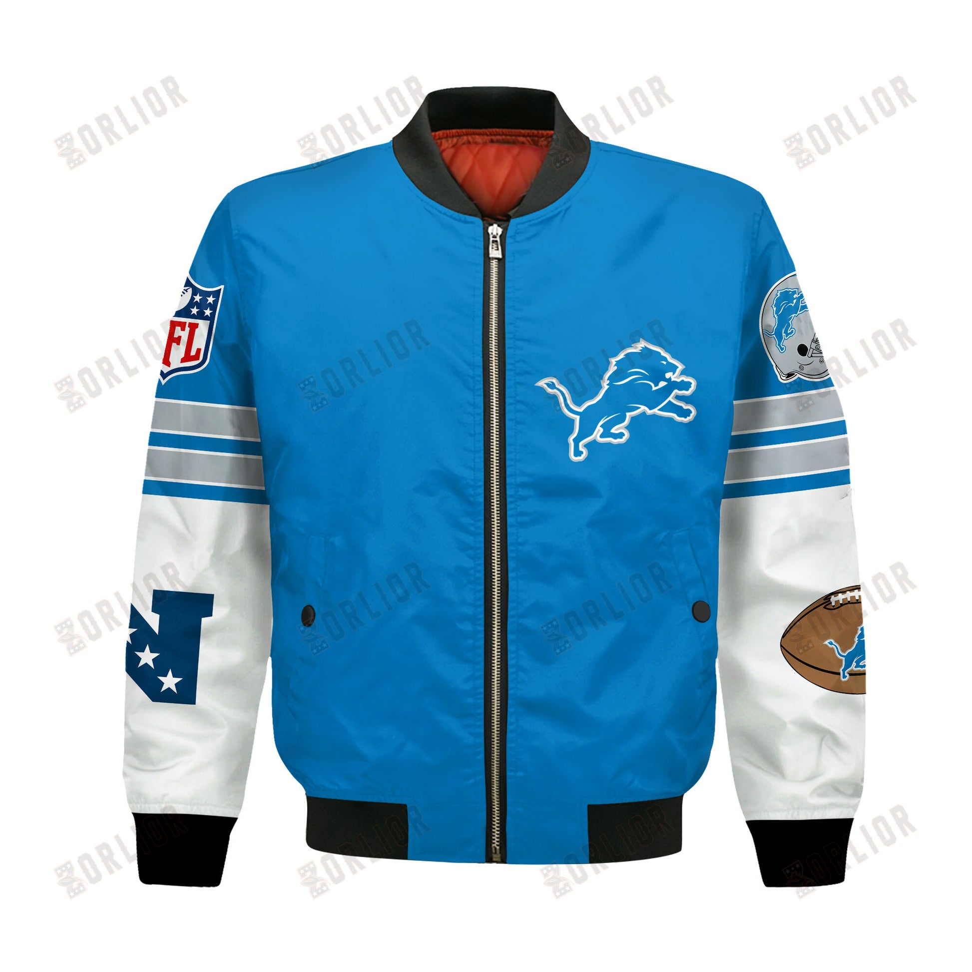 Detroit Lions National Football League 2024 Feel The Power Bomber Jacket